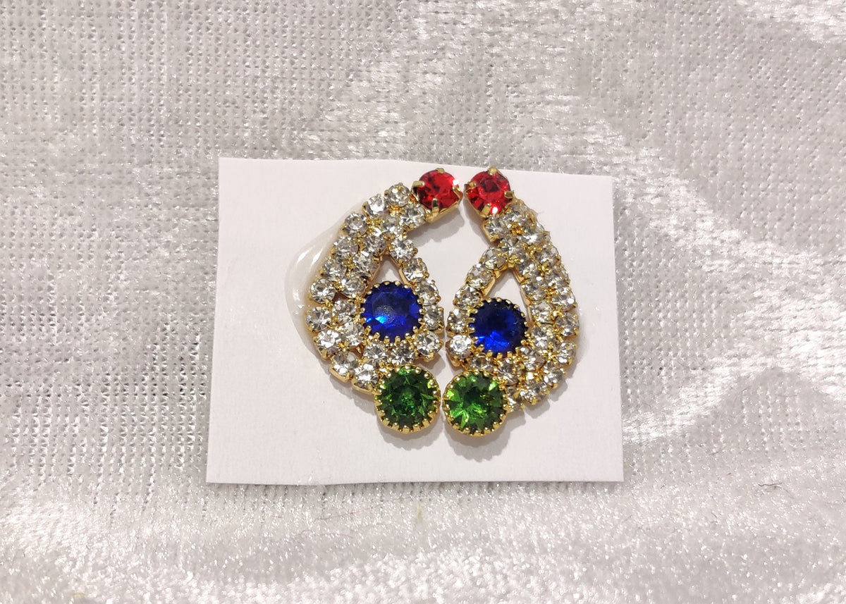 Coloured Diamond Kundal,
