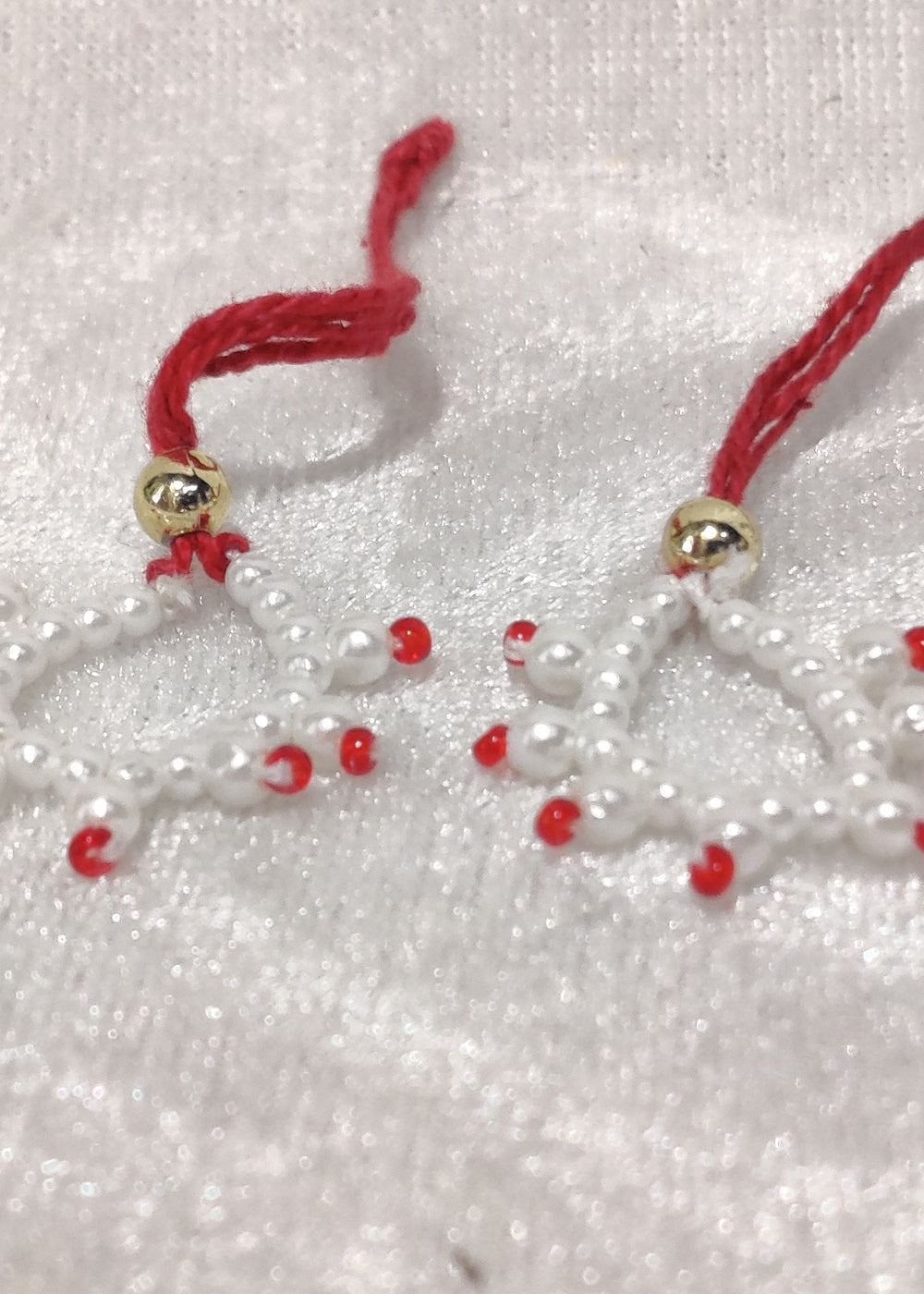 Medium Size White Moti Nupur for Lalan Swaroop