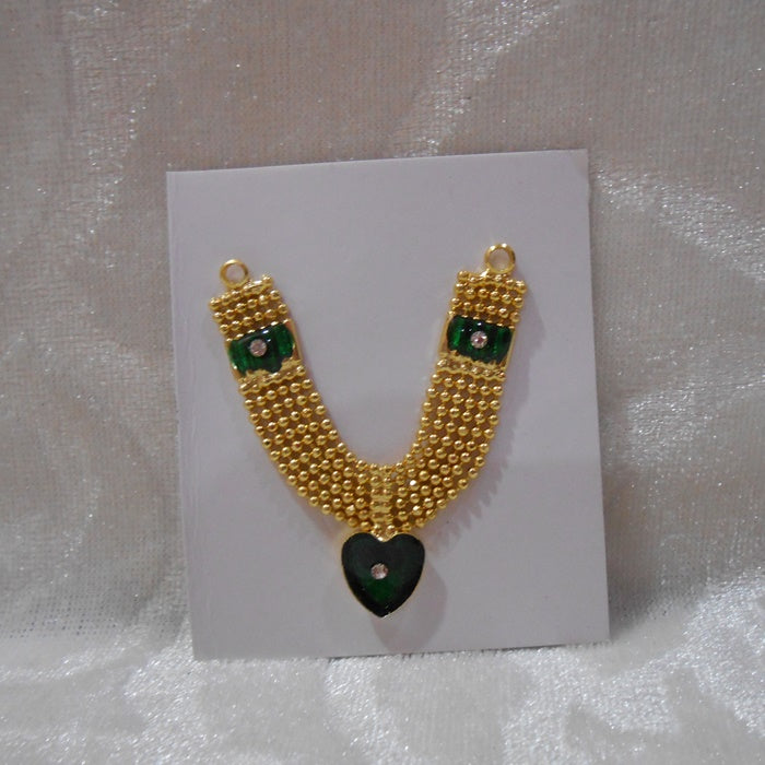 1 Step Mala / Small Size Meenakari Golden Mala