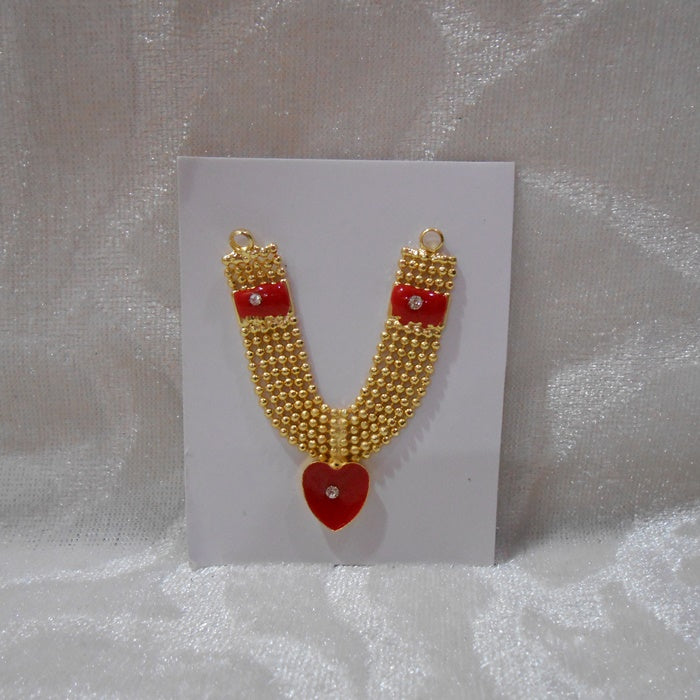 1 Step Mala / Small Size Meenakari Golden Mala