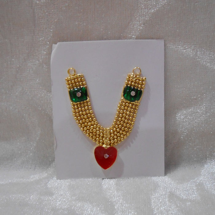 1 Step Mala / Small Size Meenakari Golden Mala